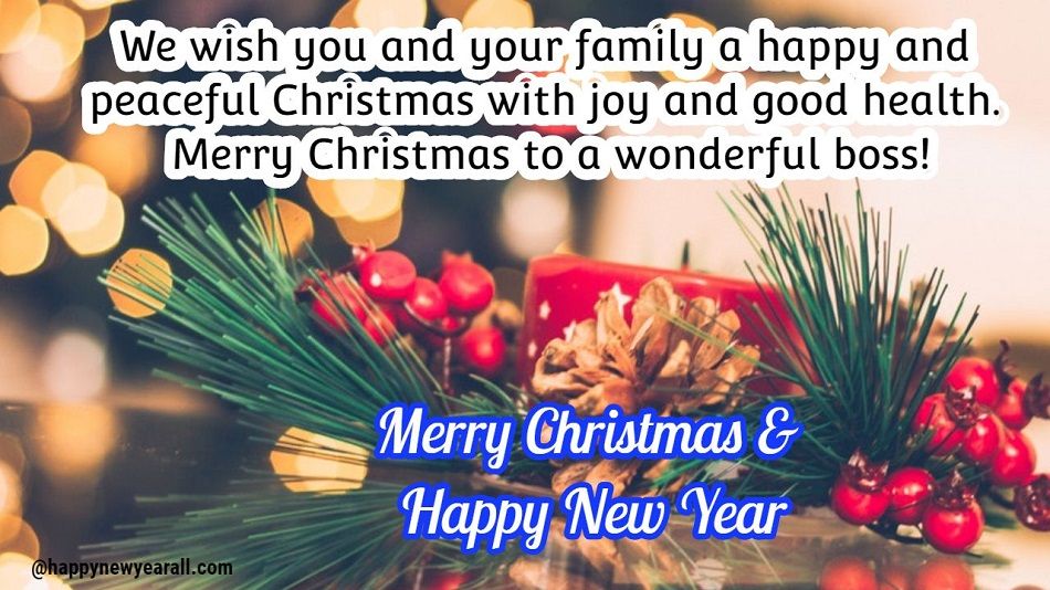 Christmas and New Year Wishes for Boss