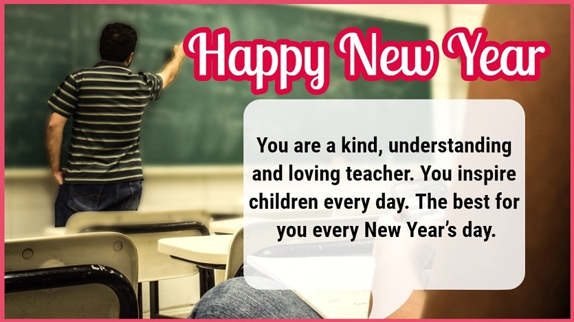 Happy New Year Wishes for Teacher