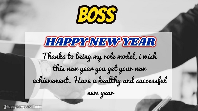 Message for happy new year to boss