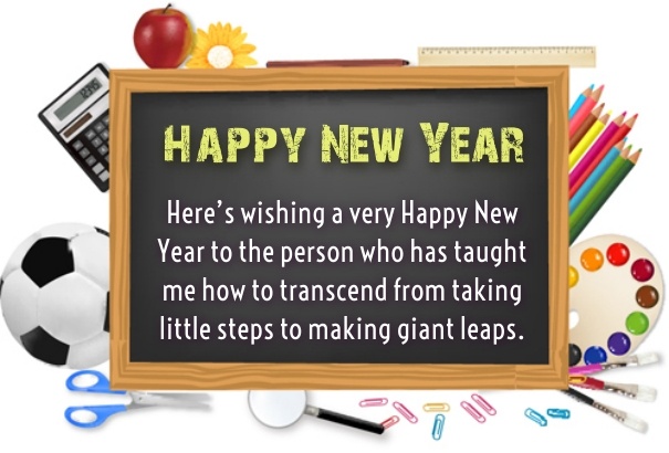 New Year Greetings For Teachers