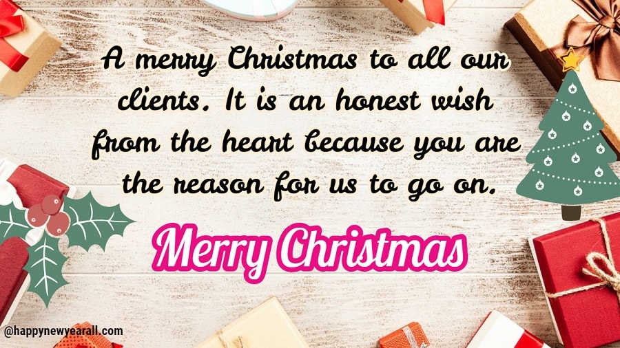 Merry Christmas Messages for Clients