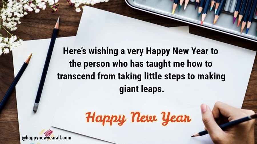 New Year Messages for Teachers